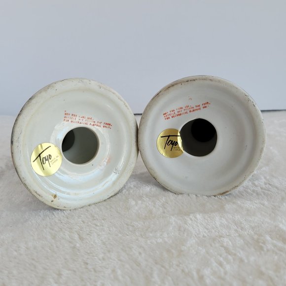 Vintage Floral Design Porcelain Candle Holders - Picture 5 of 10